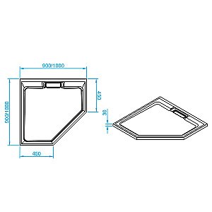 Душевой поддон RGW STA-61B 16330599-04 90х90 черный купить в интернет-магазине Sanbest