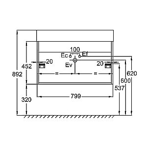 Тумба с раковиной Jacob Delafon VIVIENNE 80 белый глянцевый для ванной в интернет-магазине Sanbest