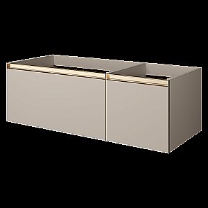 Тумба с раковиной и столешницей Armadi Art QUATRO 2 120 DAPHNE/профиль MATT GOLD для ванной в интернет-магазине Sanbest