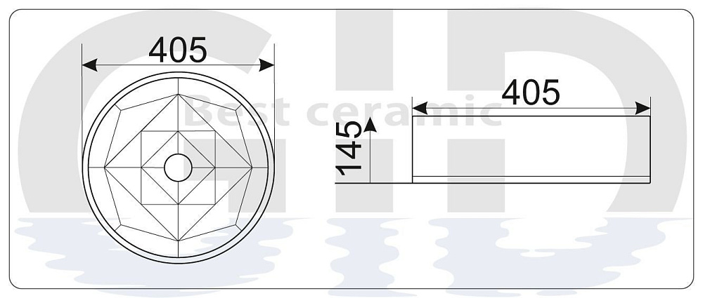 Раковина GID 9425 купить в интернет-магазине Sanbest