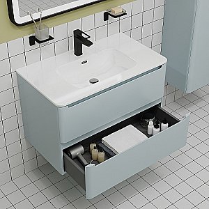 Тумба с раковиной Iddis Edifice 80 EDI80B0i95K голубая для ванной в интернет-магазине Sanbest