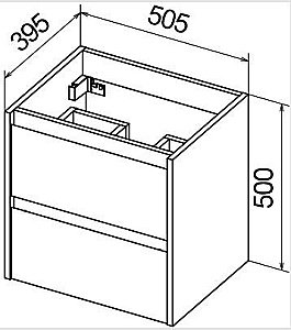 Тумба с раковиной BelBagno KRAFT 39-2C SO 50 Cemento Grigio для ванной в интернет-магазине Sanbest
