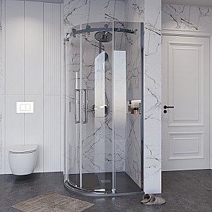 Душевой уголок Grossman Classic 301.K33.04.9090.10.00 90x90 стекло прозрачное/профиль хром купить в интернет-магазине Sanbest