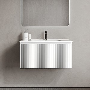 Тумба с раковиной Sancos Snob R 1.0 SNR1.080W/CN7005 Bianco для ванной в интернет-магазине Sanbest