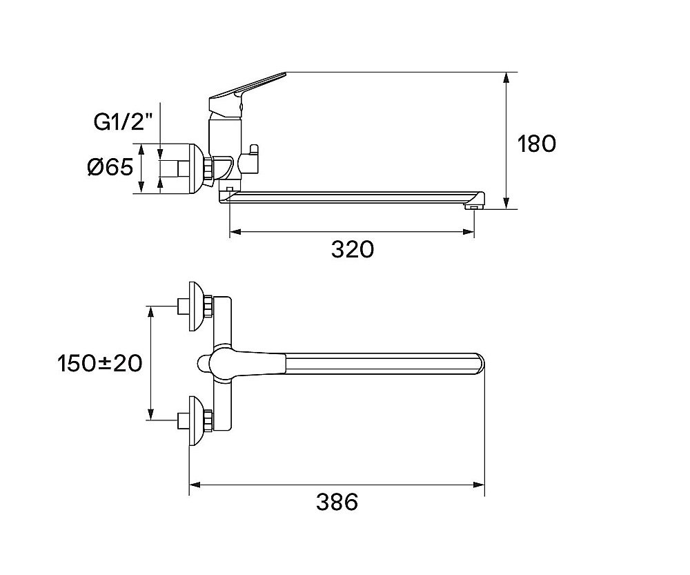 Смеситель для ванны Santek Венга WH5A12003C001 хром купить в интернет-магазине сантехники Sanbest