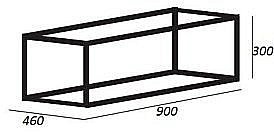 Одноярусный подвесной стальной каркас под раковину Cezares Cadro купить в интернет-магазине сантехники Sanbest