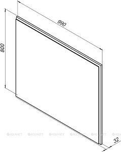 Зеркало Aquanet Nova Lite 100 белый в ванную от интернет-магазине сантехники Sanbest