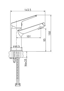 Смеситель для раковины Cersanit FLAVIS 63034 купить в интернет-магазине сантехники Sanbest