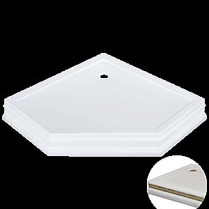 Душевой поддон Migliore DIADEMA 24587 95х95 белый, декор бронза купить в интернет-магазине Sanbest