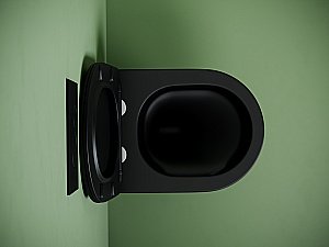 Унитаз подвесной Ceramica Nova UnoCN11001TMB черный матовый, с крышкой микролифт, безободковый, слив-торнадо купить в интернет-магазине Sanbest