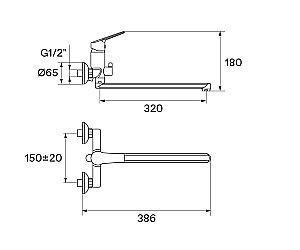 Смеситель для ванны Santek Венга WH5A12003C001 хром купить в интернет-магазине сантехники Sanbest