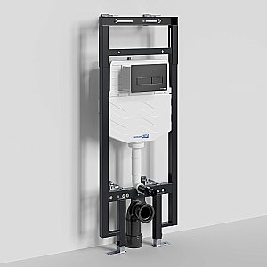 Инсталляция для унитаза WasserKraft Dinkel 58TLT.010.ME.MB03 с черной матовой кнопкой купить в интернет-магазине сантехники Sanbest