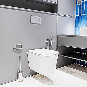 Унитаз подвесной Veconi Ruga VRU-52T белый, безободковый, с крышкой микролифт, слив торнадо купить в интернет-магазине Sanbest