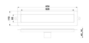Душевой канал Boheme PREMIUM LINEAR 982-80-CR 80 хром купить в интернет-магазине Sanbest