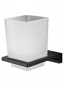 Стакан для зубных щеток с держателем WONZON & WOGHAND ECLIPSE WW-9121-BL черный купить в интернет-магазине сантехники Sanbest