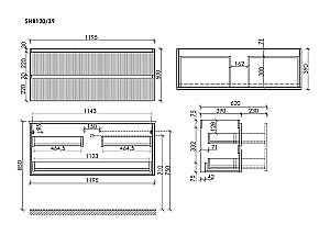 Тумба с раковиной Sancos Snob R SNR120/39SM/CN7028 Doha Soft для ванной в интернет-магазине Sanbest