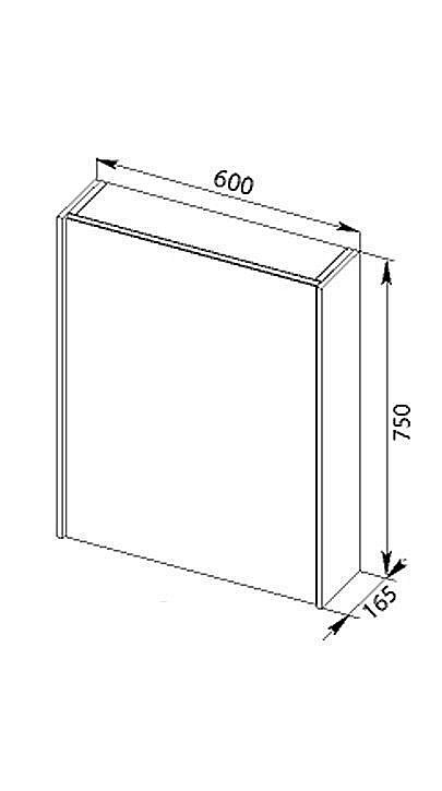Зеркальный шкаф Aquanet Латина 60 купить в интернет-магазине сантехники Sanbest