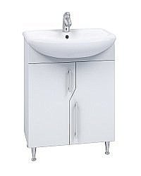 Тумба с раковиной Vigo Grand 600 белая для ванной в интернет-магазине Sanbest