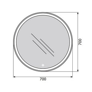 Зеркало BelBagno SPC-RNG-700-LED-TCH в ванную от интернет-магазине сантехники Sanbest