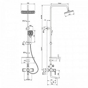 Душевая система Lemark Evitta LM0562C купить в интернет-магазине сантехники Sanbest