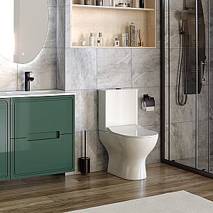 Унитаз напольный Taliente Arte AR35045+Nero pulsante безободковый, с бачком, с крышкой микролифт, белый купить в интернет-магазине Sanbest