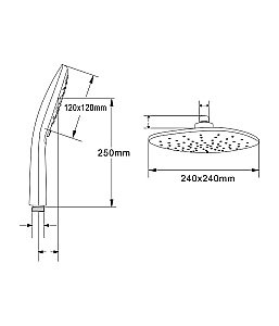Душевая система Agger Marine A0595000 хром купить в интернет-магазине сантехники Sanbest