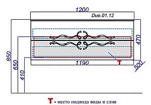 Тумба с раковиной Aqwella Due amanti 120 DUE0112 белая для ванной в интернет-магазине Sanbest