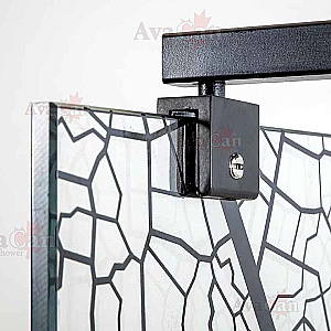 Душевое ограждение AvaCan MB100 профиль черный/стекло прозрачное с рисунком купить в интернет-магазине Sanbest