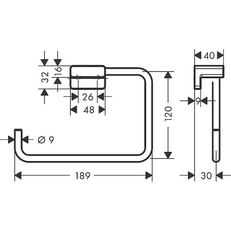 Полотенцедержатель Hansgrohe AddStoris 41754140 шлифованная бронза купить в интернет-магазине сантехники Sanbest