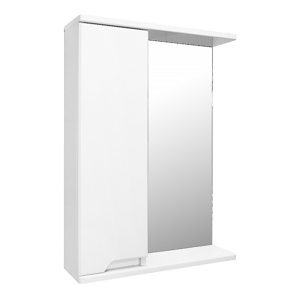 Зеркало со шкафом Loranto Палермо 50 белое купить в интернет-магазине сантехники Sanbest