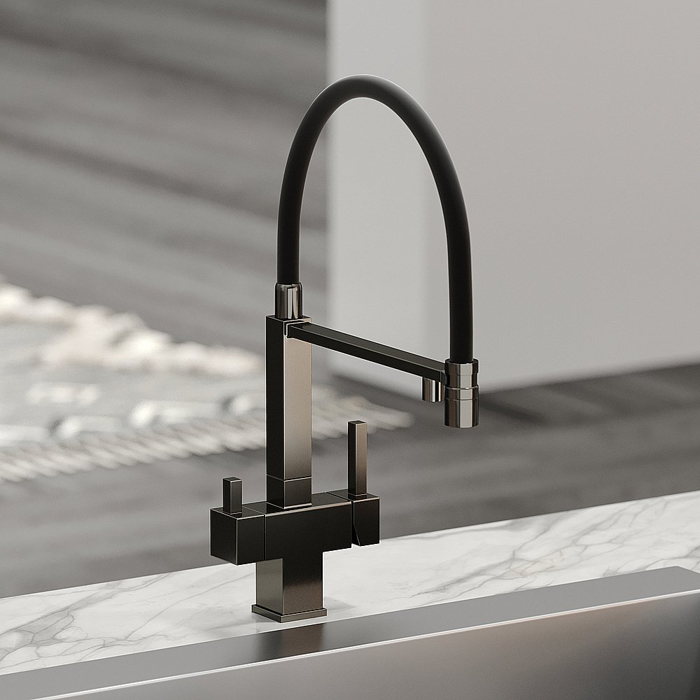 Смеситель для кухни Sancos Moro SC4006GG вороненая сталь купить в интернет-магазине сантехники Sanbest