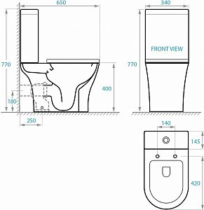 Унитаз напольный Koller Pool Edge безободковый, с крышкой микролифт, с бачком купить в интернет-магазине Sanbest