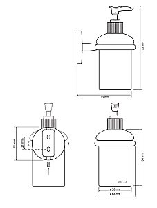 Диспенсер Bemeta Nox 102408020 черный купить в интернет-магазине сантехники Sanbest