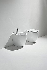 Унитаз приставной Simas Vignoni VI01 56х36,5 безободковый, белый купить в интернет-магазине Sanbest