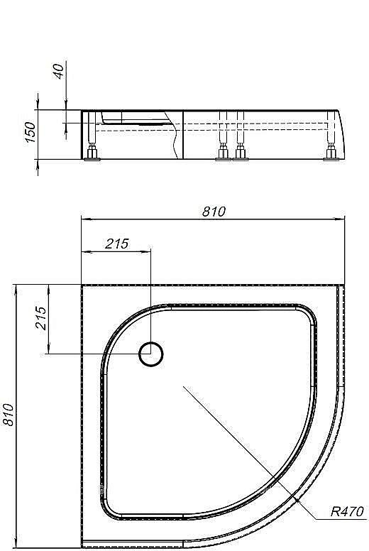 Душевой поддон Aquanet НХ515 00180695 80x80 купить в интернет-магазине Sanbest