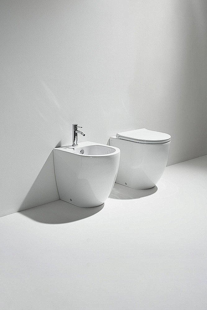 Унитаз приставной Simas Vignoni VI01 56х36,5 безободковый, белый купить в интернет-магазине Sanbest