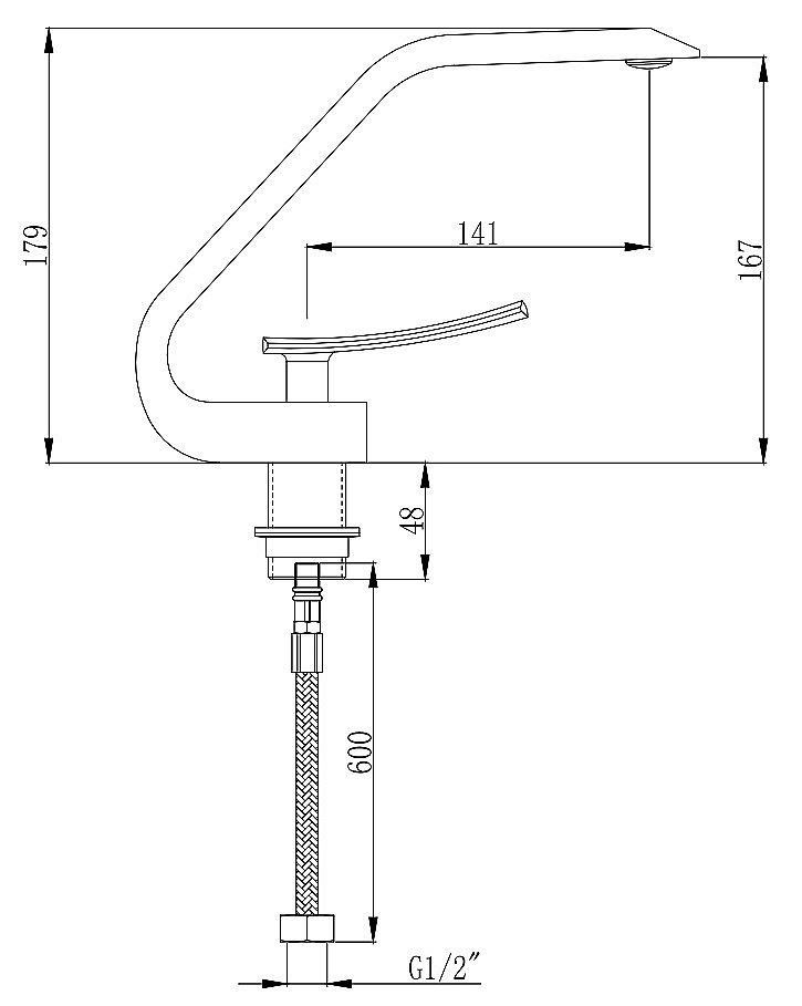 Смеситель для раковины Boch Mann HOE B BM9633 черный купить в интернет-магазине сантехники Sanbest