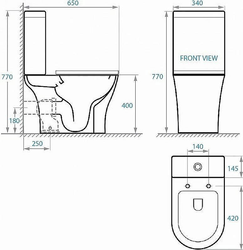 Унитаз напольный Koller Pool Edge безободковый, с крышкой микролифт, с бачком купить в интернет-магазине Sanbest