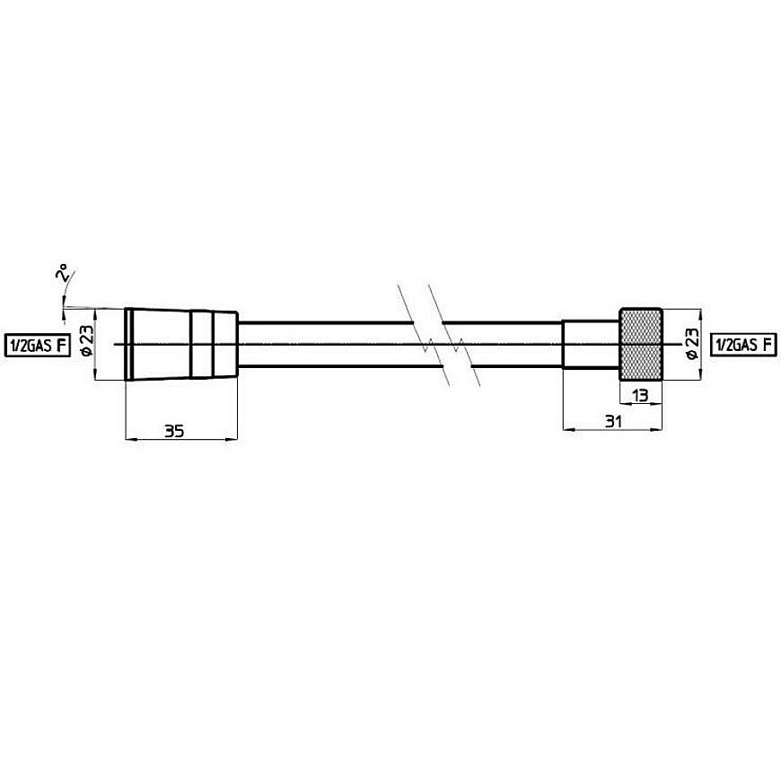 Душевой шланг Bossini Cromolux A00158B.030.1 хром купить в интернет-магазине сантехники Sanbest