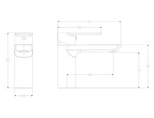 Смеситель для раковины WONZON & WOGHAND Line, Брашированное золото (WW-A40732-BG) купить в интернет-магазине сантехники Sanbest
