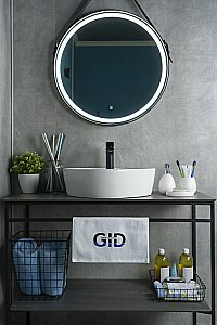 Раковина накладная Gid Geometrico 44 N9442 51153 белая купить в интернет-магазине Sanbest