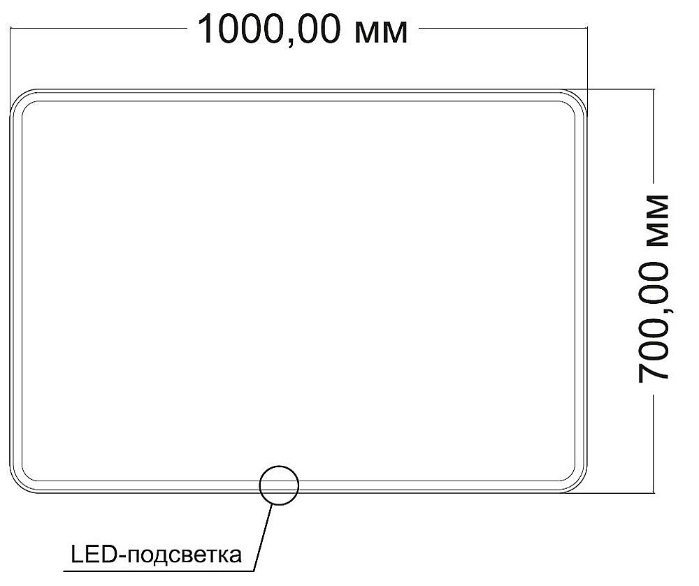 Зеркало LED Vincea VLM-3VC1007 100х70 в ванную от интернет-магазине сантехники Sanbest