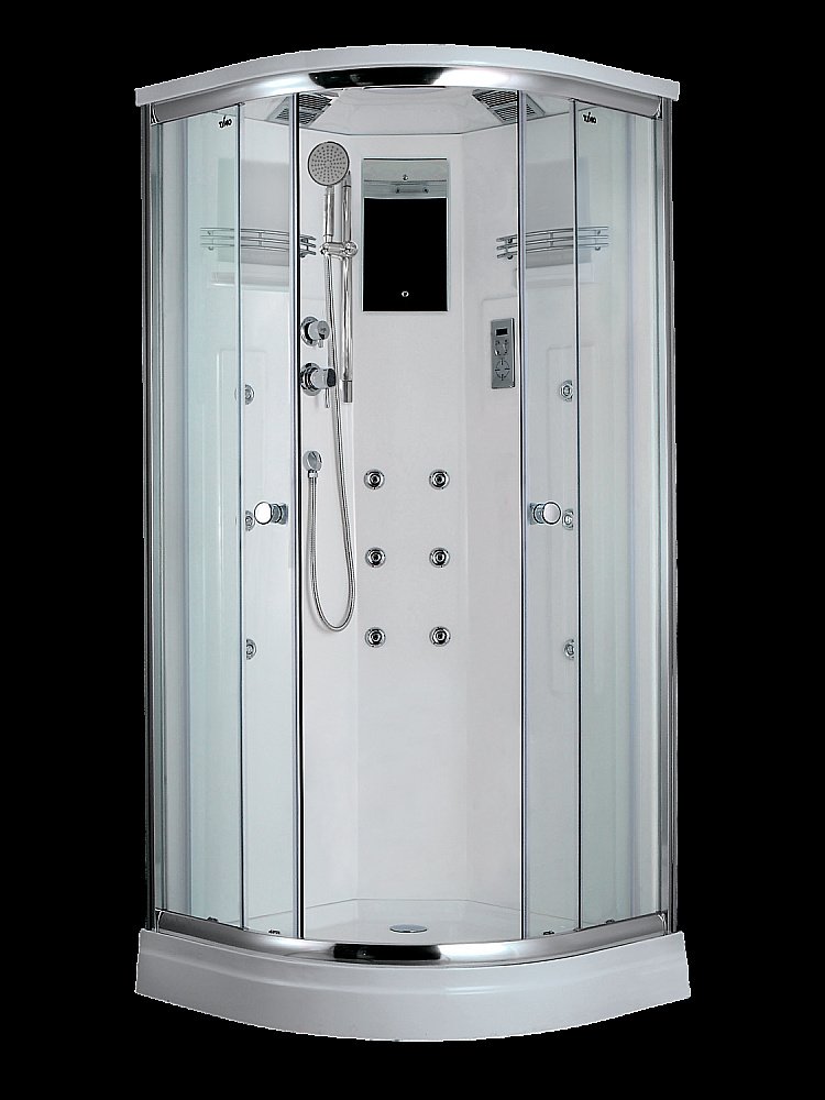 Душевая кабина Timo Lux T-7709 NEW 90x90 стекло прозрачное/профиль хром купить в интернет-магазине Sanbest