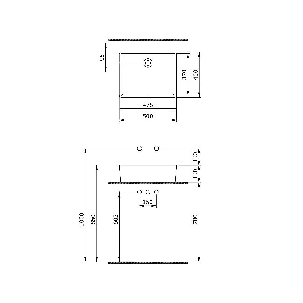 Раковина Berges Ego 50 181001 белая купить в интернет-магазине Sanbest