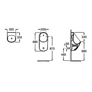 Писсуар Roca Proton 3590J5000 купить в интернет-магазине Sanbest