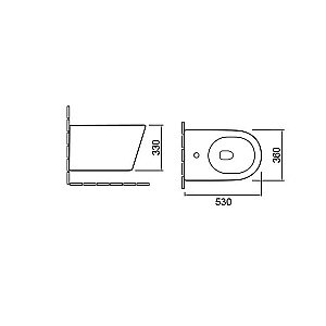 Биде подвесное Vincea PIATTI VB1-11G1B золото/черный купить в интернет-магазине Sanbest