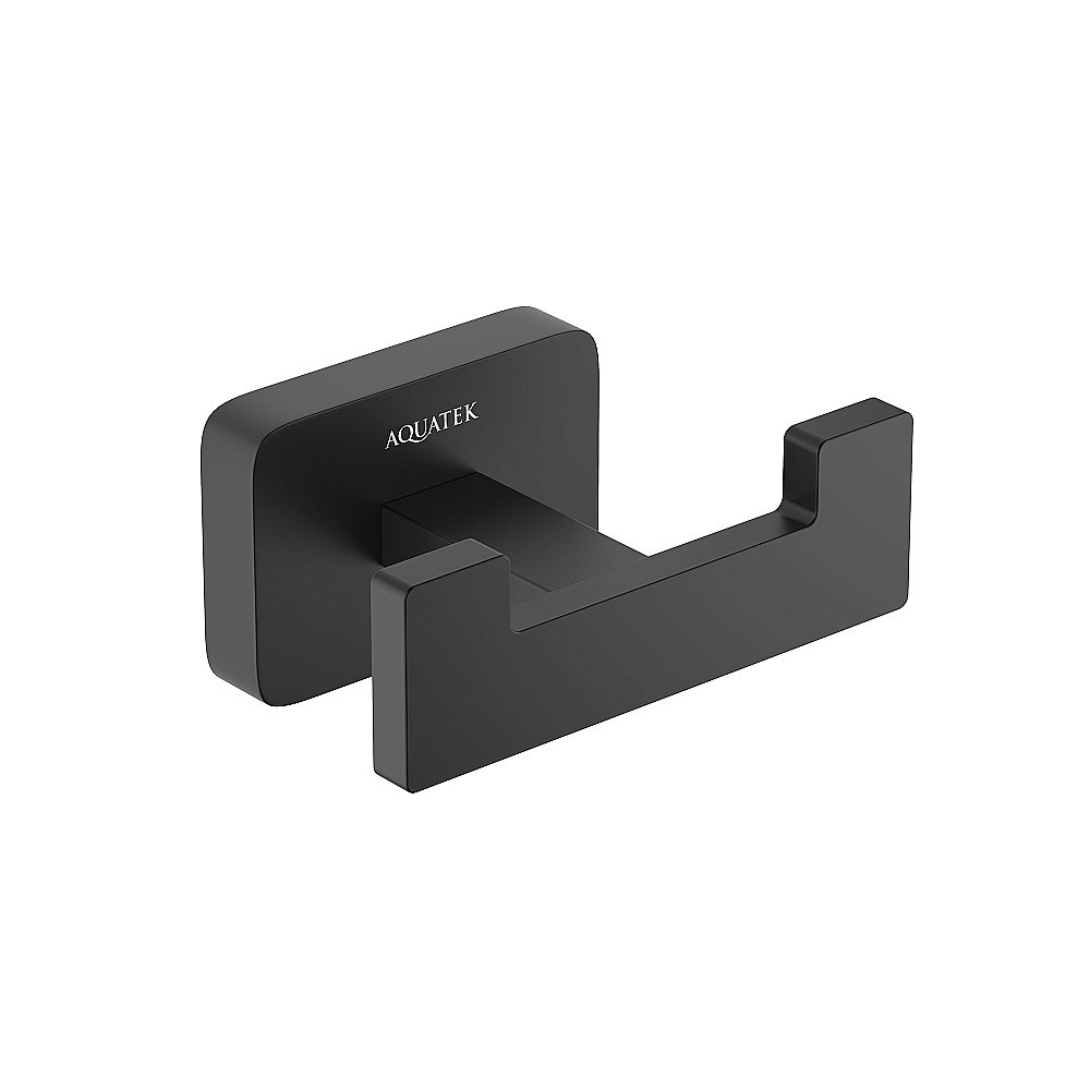 Крючок двойной Aquatek Либра AQ4302MB черный матовый купить в интернет-магазине сантехники Sanbest