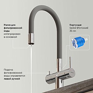 Смеситель для кухни Sancos Lucia SC4004CH хром купить в интернет-магазине сантехники Sanbest