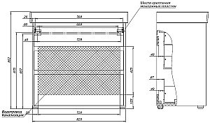 Тумба с раковиной Aquanet Nova Lite 302475 85 белый глянец для ванной в интернет-магазине Sanbest