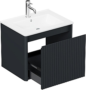 Тумба с раковиной Allen Brau Gravity 60 1.370016.AM антрацит матовый для ванной в интернет-магазине Sanbest